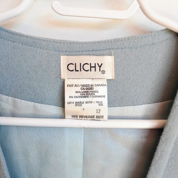 Blue wool & cashmere cardigan - Picture 2 of 3